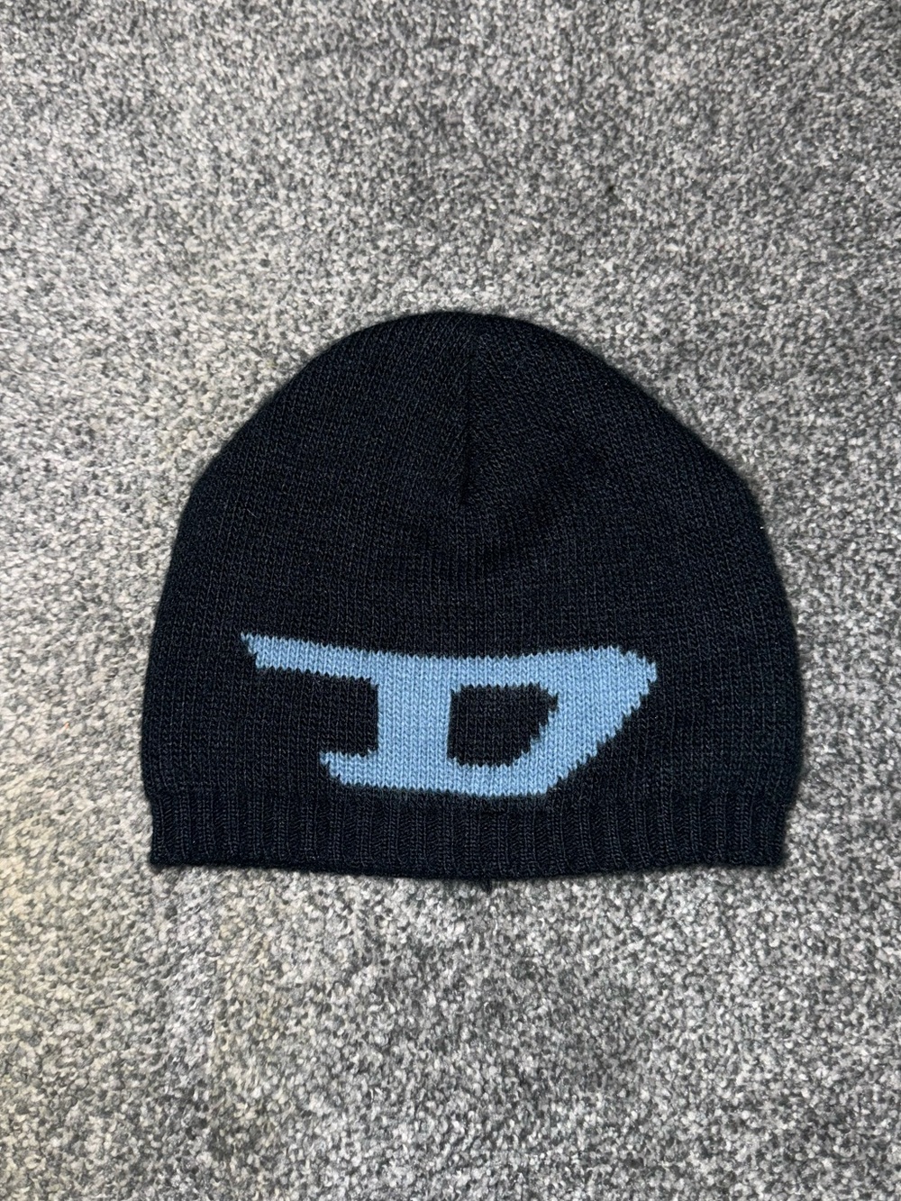 Diesel Kids dark blue Beanie with Light Blue Logo